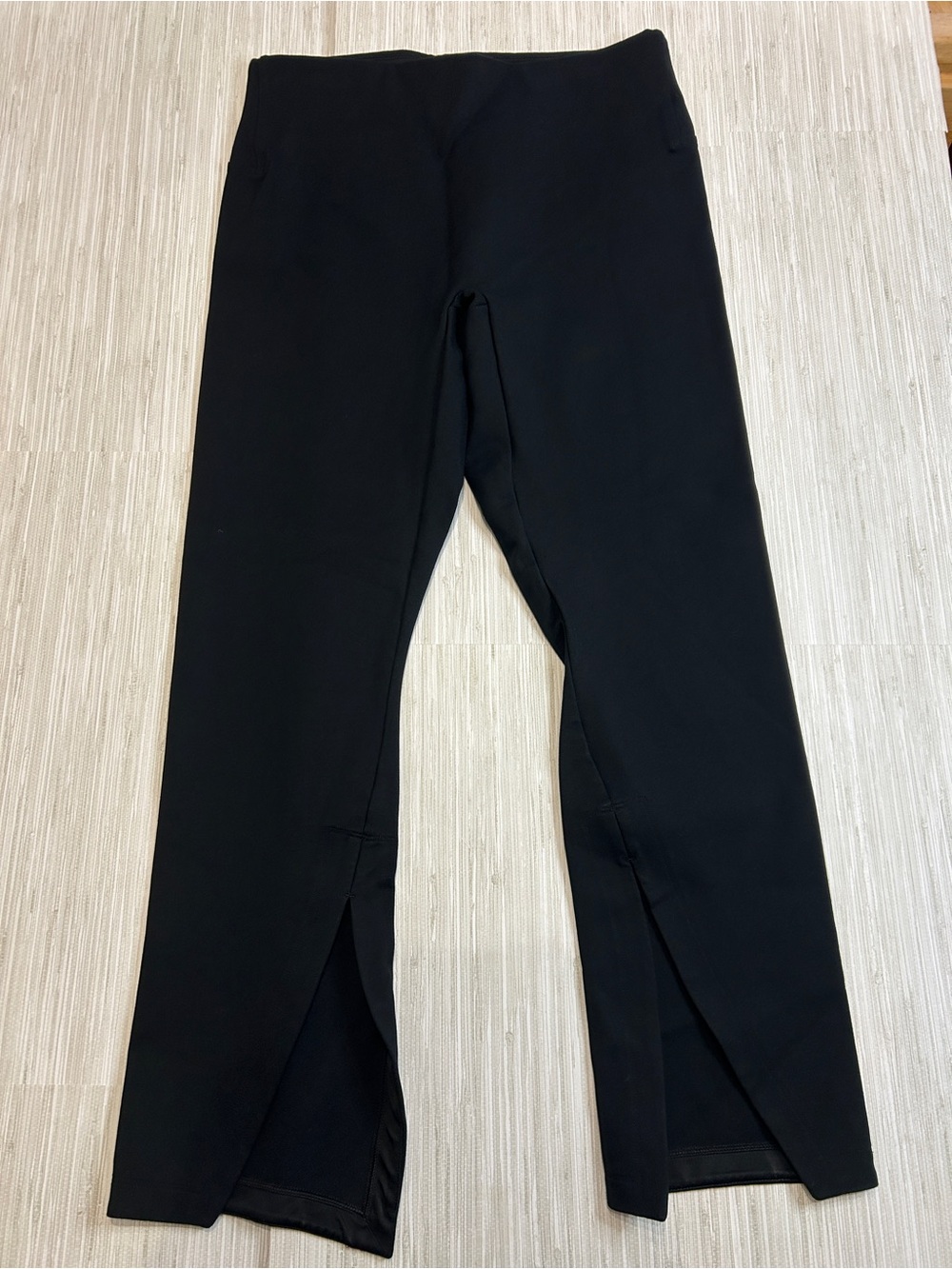 Spanx Black High Waist Split Hem Ankle Leggings Plus Size 1X Shaping